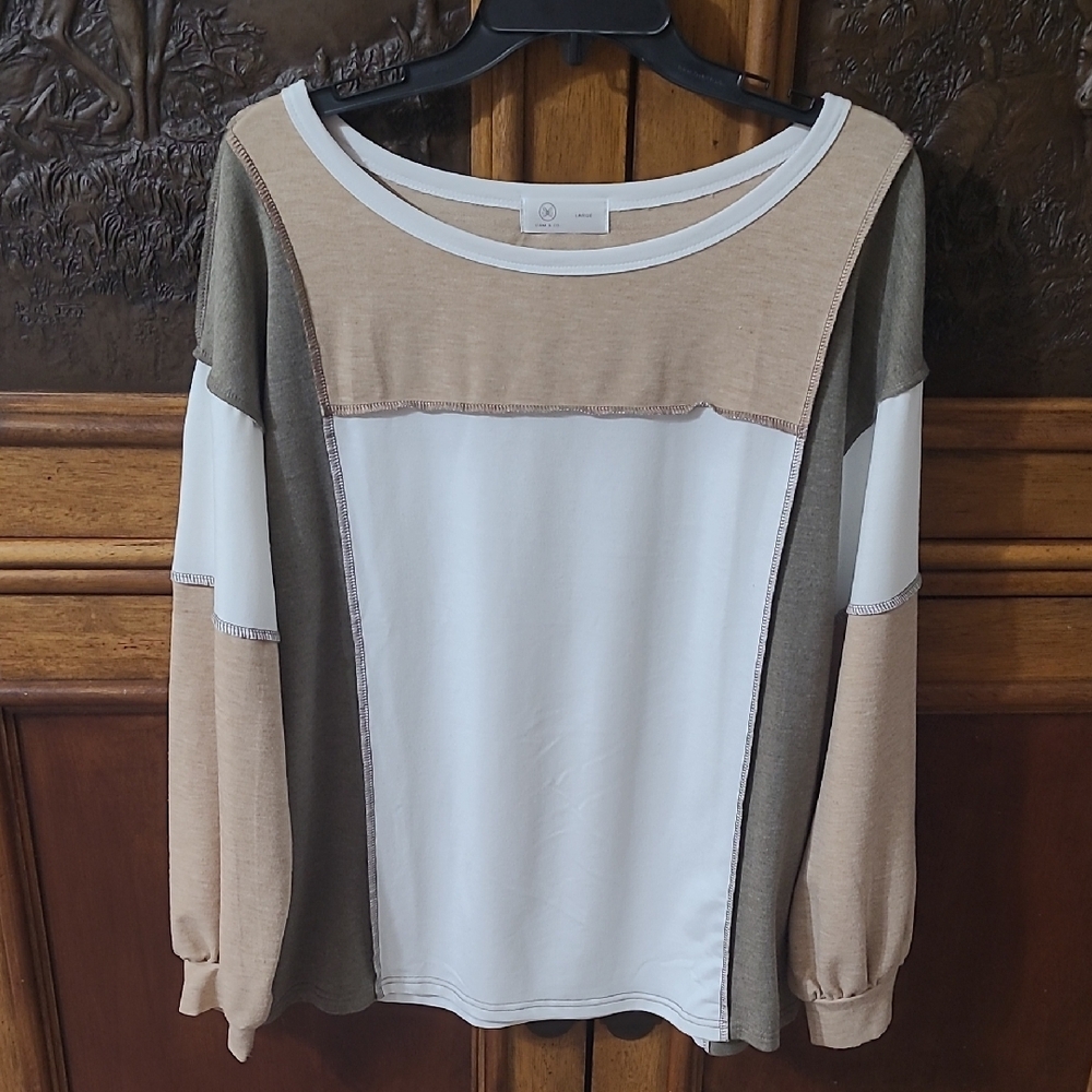 Colorblock Long Sleeve Top
